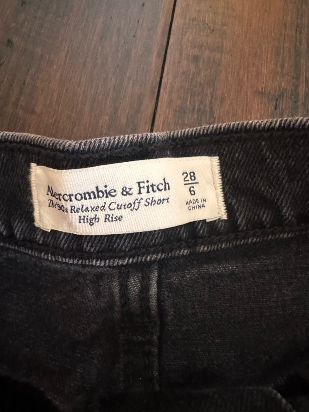 Abercrombie Black Denim Cutoff Shorts - Picture 4 of 6
